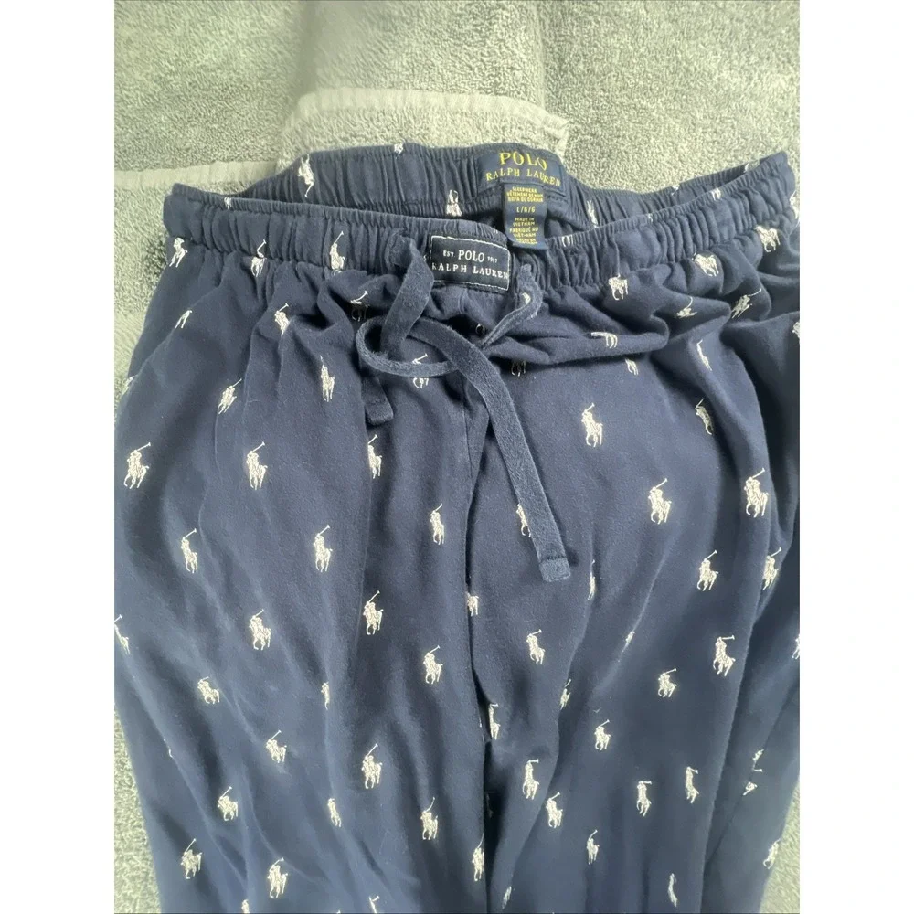 Polo Ralph Lauren Pajama Pants Men Size Large All Over Pony Loungewear Sleepwear